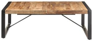 Tavolino da Caffè 120x120x40 cm in Legno di Mango Grezzo