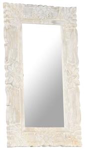 Specchio Bianco 80x50 cm in Legno Massello di Mango