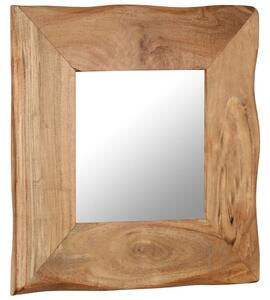 Specchio Cosmetico in Legno Massello di Acacia 50x50 cm