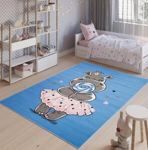 Tappeto per la camera dei bambini con ippopotamo Larghezza: 80 cm | Lunghezza: 150 cm