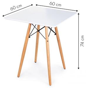Tavolo decorativo in bianco 60 cm