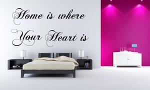 Adesivo murale HOME IS WHERE YOUR HEART IS 100 x 200 cm