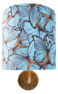 Applique vintage oro paralume velluto farfalla - MATT