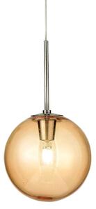 Sil-Lux Lampada sospensione Bubble C, 1 luce, nichel/ambra
