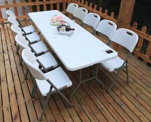Tavolo da catering pieghevole per il giardino 180 cm