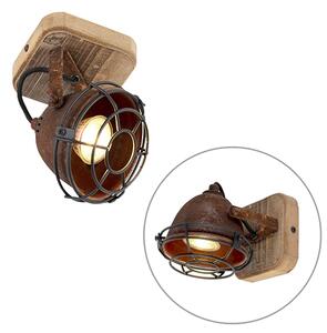 Faretto marrone ruggine legno incl lampadina smart GU10 - GINA