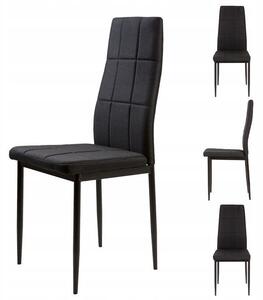 Set di 4 sedie nere dal design moderno
