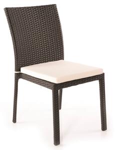 Sedia da Giardino 48x62xH90 cm in Polirattan Nero