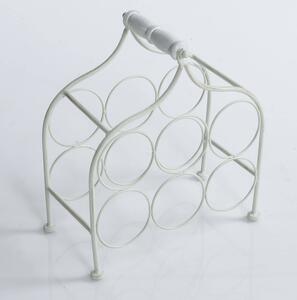 Portabottiglie 33x17xH36 cm in Metallo Bianco