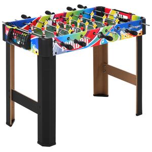 HOMCOM Calcio Balilla con 2 Tabelloni Segnapunti, in Legno, Acciaio Inox e Plastica, 86.5x43.5x63 cm, Multicolore | Aosom Italy