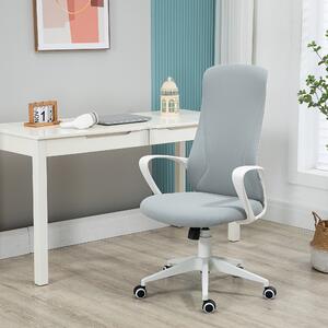 Vinsetto Sedia da Ufficio Ergonomica e Reclinabile ad Altezza Regolabile  con 5 Rotelle, 55x48x82.5-94.5 cm, Azzurra