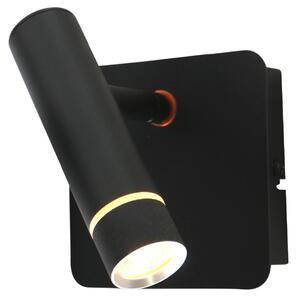 Steinhauer - faretto - Volari - nero - plastica metallo - lampada da letto - LED - 4712ZW
