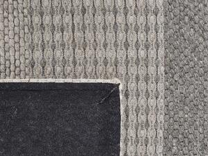 Tappeto tappetino 80 x 150 cm Lana Blu e Grigio Camera da Letto Beliani