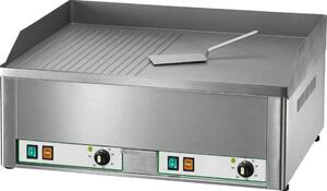 Piastra elettrica grill KBS 6kW 2 zone di riscaldamento 1/2 liscia + 1/2 rigata 665x570x300 mm