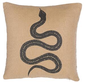 Set di 2 cuscini decorativi beige animalier 45 x 45 cm motivo serpente Accessori arredo glamour moderno Beliani