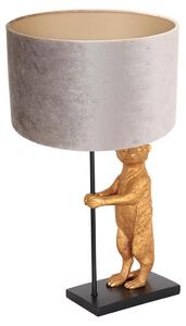 Anne Lighting - lampada da tavolo - Animaux - nero - metallo velluto - Ø 30cm - E27 - 8227ZW