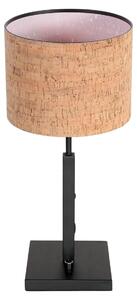 Steinhauer - lampada da tavolo - Stang - naturale nero - metallo tessile - lampada da comodino - E27 - 4351ZW
