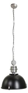 Steinhauer - lampada a sospensione - Bikkel - nero - vetro metallo - Ø 42cm - E27 - 7586ZW