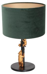 Anne Lighting - lampada da tavolo - Animaux - nero - metallo velluto - Ø 20cm - E27 - 8233ZW