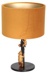 Anne Lighting - lampada da tavolo - Animaux - nero - metallo velluto - Ø 20cm - E27 - 8235ZW