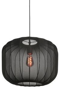 Anne Lighting - lampada a sospensione - Sable - nero - lino metallo - Ø 45cm - E27 - 4191ZW