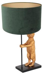 Anne Lighting - lampada da tavolo - Animaux - nero - metallo velluto - Ø 30cm - E27 - 8226ZW