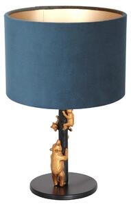 Anne Lighting - lampada da tavolo - Animaux - nero - metallo velluto - Ø 20cm - E27 - 8236ZW