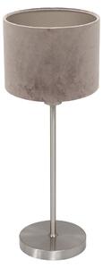 Mexlite - lampada da tavolo - Noor - acciaio argento - metallo tessile - lampada da comodino - E27 - 4412ST