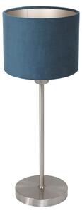 Mexlite - lampada da tavolo - Noor - blu acciaio - metallo tessile - lampada da comodino - E27 - 4417ST