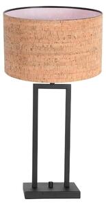 Steinhauer - lampada da tavolo - Stang - naturale nero - metallo tessile - lampada da comodino - E27 - 4357ZW