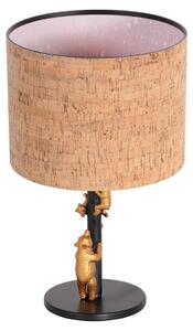 Anne Lighting - lampada da tavolo - Animaux - naturale nero - metallo tessile - lampada da comodino - E27 - 4354ZW