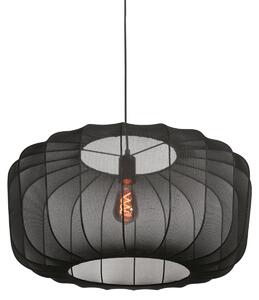 Anne Lighting - lampada a sospensione - Sable - nero - lino metallo - Ø 60cm - E27 - 4193ZW