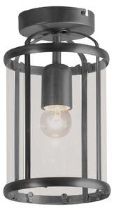 Steinhauer - plafoniera - Pimpernel - nero - vetro metallo - Ø 16cm - E27 - 5973ZW