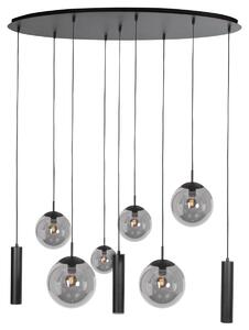 Steinhauer - lampada a sospensione - Bollique - nero - vetro metallo - lampada di design - E27 - 4846ZW