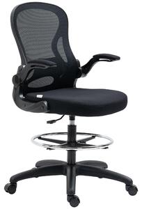 Sedia da disegno Vinsetto, sedia da ufficio regolabile in altezza, sedia girevole ergonomica