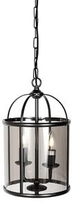 Steinhauer - lampada a sospensione - Pimpernel - nero - vetro metallo - Ø 23cm - E14 - 5971ZW