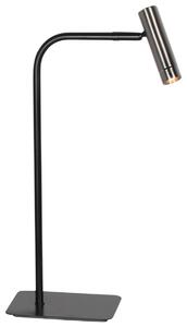 Mexlite - lampada da tavolo - Lumo - acciaio nero - metallo - lampada da scrivania - LED - 4606ST