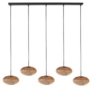 Mexlite - lampada a sospensione - HaloSwap - ambra - vetro - grande lampada da tavolo da pranzo - E27 - 4286ZW