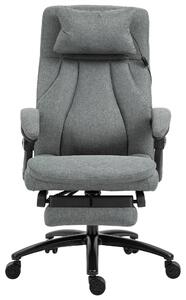 Sedia da ufficio massaggiante, sedia direzionale regolabile in altezza, sedia da gioco con poggiapiedi, funzione massaggio, ergonomica