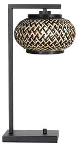 Steinhauer - lampada da tavolo - Stang - nero - bambù metallo - lampada da comodino - E27 - 4461ZW