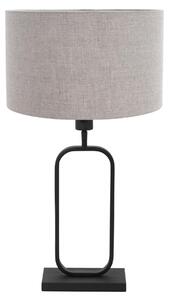 Steinhauer - lampada da tavolo - Stang - nero - lino metallo - lampada da comodino - E27 - 4810ZW