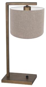Steinhauer - lampada da tavolo - Stang - marrone - metallo tessile - lampada da comodino - E27 - 4903BR