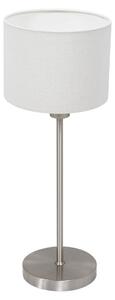 Mexlite - lampada da tavolo - Noor - acciaio bianco - metallo tessile - lampada da comodino - E27 - 4414ST