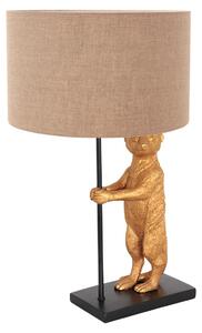 Anne Lighting - lampada da tavolo - Animaux - nero - lino metallo - Ø 30cm - E27 - 8224ZW