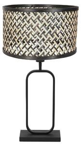 Steinhauer - lampada da tavolo - Stang - nero - bambù metallo - lampada da comodino - E27 - 4804ZW