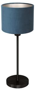 Mexlite - lampada da tavolo - Noor - blu nero - metallo tessile - lampada da comodino - E27 - 4428ZW