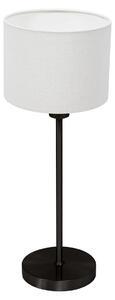 Mexlite - lampada da tavolo - Noor - bianco nero - metallo tessile - lampada da comodino - E27 - 4425ZW