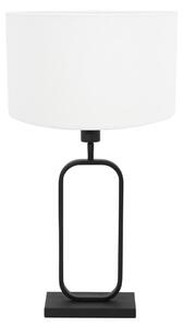 Steinhauer - lampada da tavolo - Stang - nero - lino metallo - lampada da comodino - E27 - 4809ZW