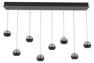 Steinhauer Exclusive - lampada a sospensione - BELLUNO - nero - vetro metallo - lampada di design - LED - 4592ZW