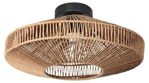Steinhauer - plafoniera - Bloeba - naturale nero - cotone metallo - lampada a campana - E27 - 4504ZW